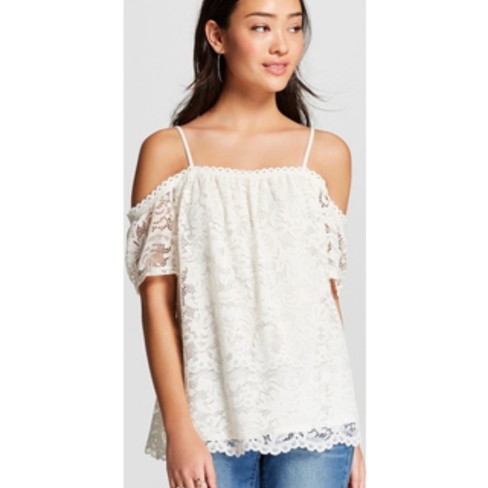 Lace Romance Off the Shoulder Top